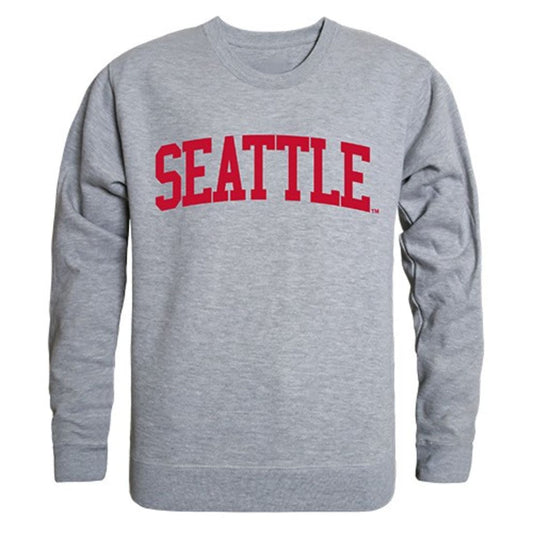 Seattle University Game Day Crewneck Pullover Sweatshirt Sweater Heather Grey-Campus-Wardrobe