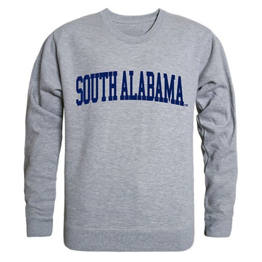 University of South Alabama Game Day Crewneck Pullover Sweatshirt Sweater Heather Grey-Campus-Wardrobe