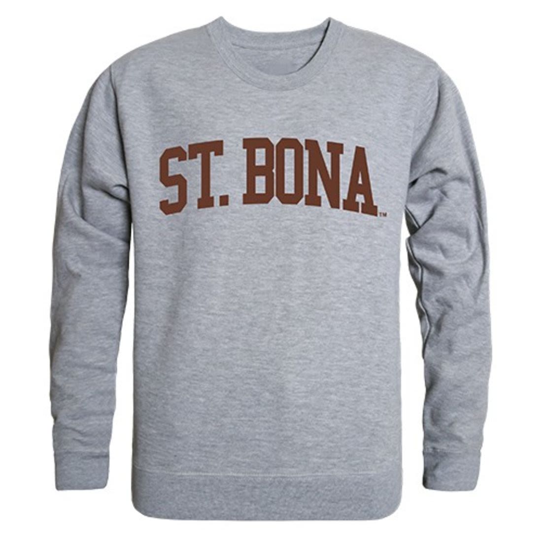 SBU St. Bonaventure University Game Day Crewneck Pullover Sweatshirt Sweater Heather Grey-Campus-Wardrobe