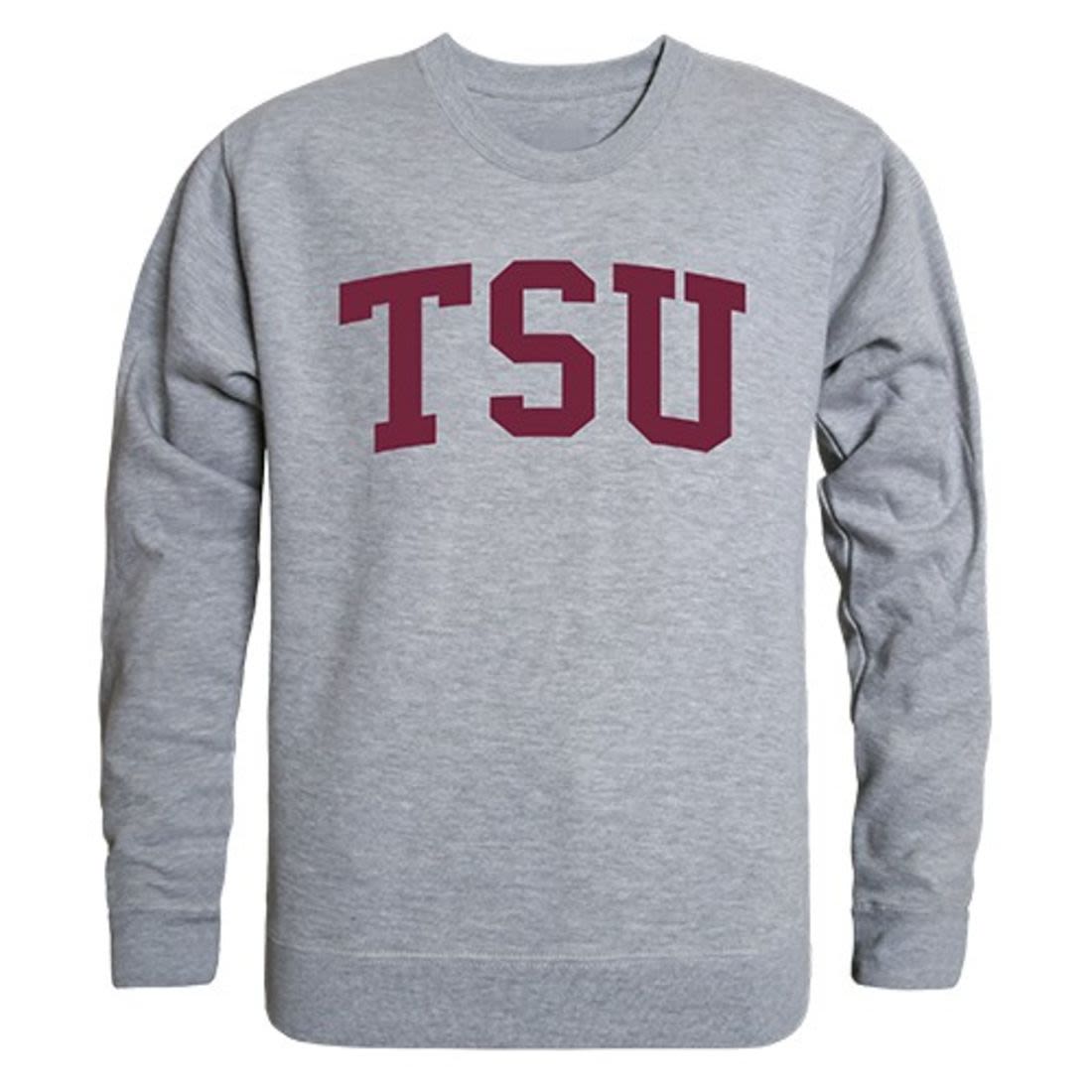 TSU Texas Southern University Game Day Crewneck Pullover Sweatshirt Sweater Heather Grey-Campus-Wardrobe