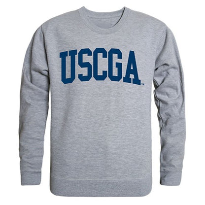 USCGA United States Coast Guard Academy Game Day Crewneck Pullover Sweatshirt Sweater Heather Grey-Campus-Wardrobe
