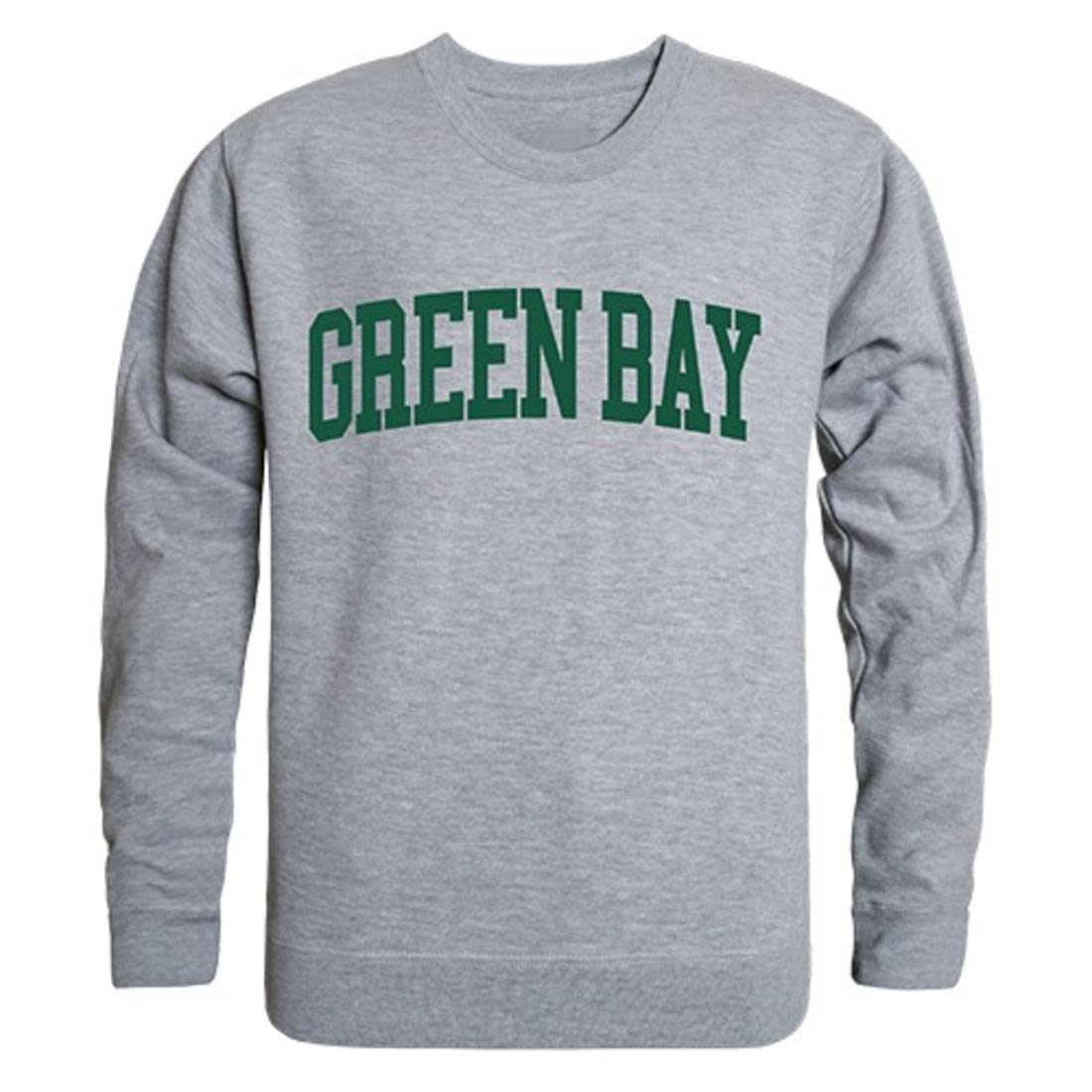 UWGB University of Wisconsin-Green Bay Game Day Crewneck Pullover Sweatshirt Sweater Heather Grey-Campus-Wardrobe