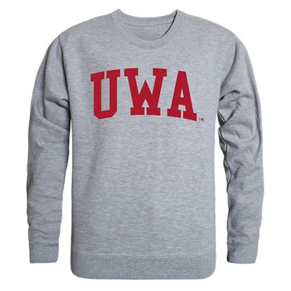 UWA University of West Alabama Game Day Crewneck Pullover Sweatshirt Sweater Heather Grey-Campus-Wardrobe