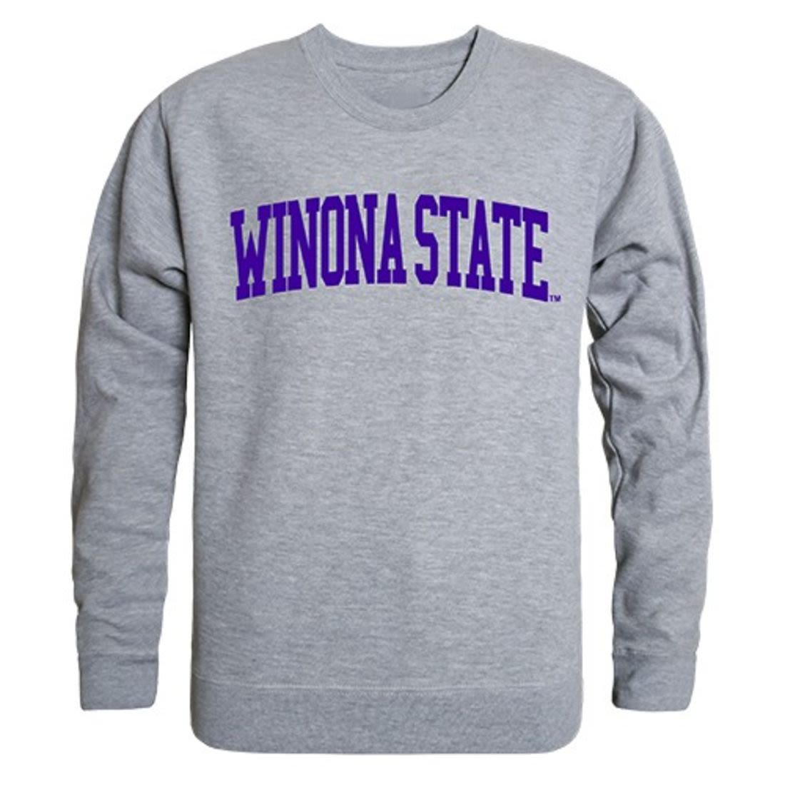 Winona State University Game Day Crewneck Pullover Sweatshirt Sweater Heather Grey-Campus-Wardrobe