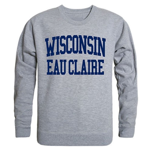 UWEC University of Wisconsin-Eau Claire Game Day Crewneck Pullover Sweatshirt Sweater Heather Grey-Campus-Wardrobe