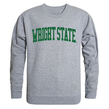 Wright State University Game Day Crewneck Pullover Sweatshirt Sweater Heather Grey-Campus-Wardrobe