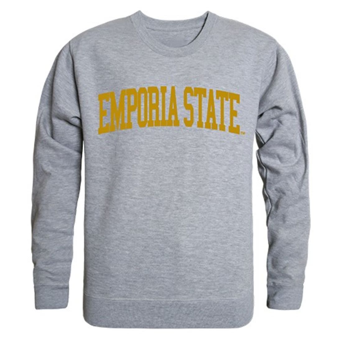 Emporia State University Game Day Crewneck Pullover Sweatshirt Sweater Heather Grey-Campus-Wardrobe