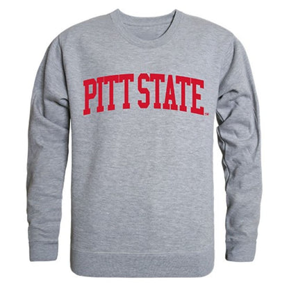 Pittsburg State University Game Day Crewneck Pullover Sweatshirt Sweater Heather Grey-Campus-Wardrobe