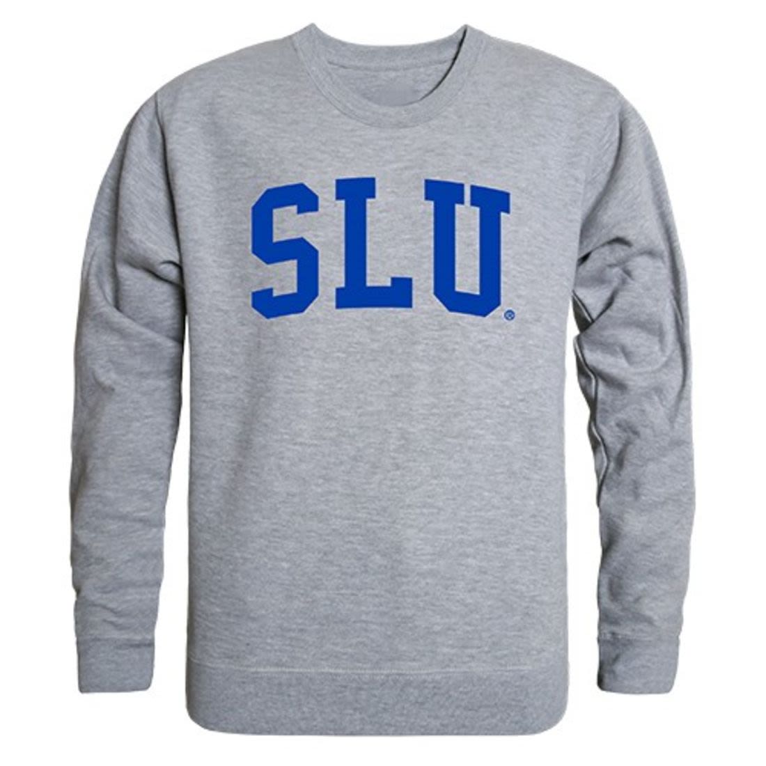 SLU Saint Louis University Game Day Crewneck Pullover Sweatshirt Sweater Heather Grey-Campus-Wardrobe