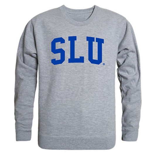 SLU Saint Louis University Game Day Crewneck Pullover Sweatshirt Sweater Heather Grey-Campus-Wardrobe