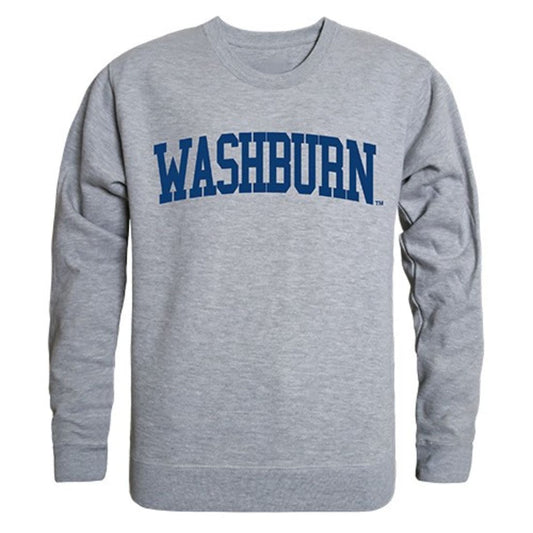 Washburn University Game Day Crewneck Pullover Sweatshirt Sweater Heather Grey-Campus-Wardrobe