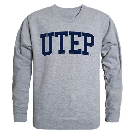 UTEP University of Texas at El Paso Game Day Crewneck Pullover Sweatshirt Sweater Heather Grey-Campus-Wardrobe