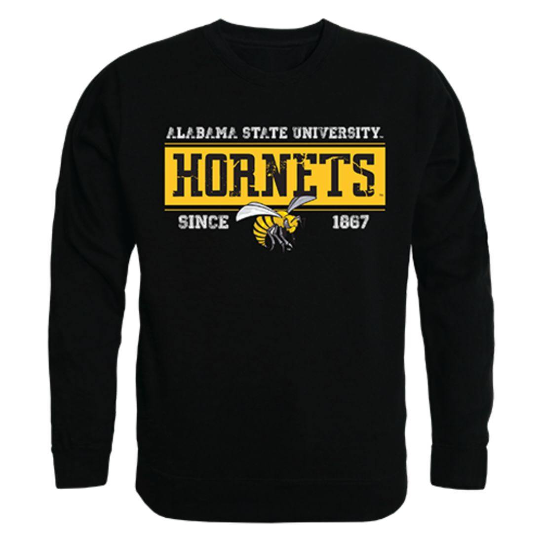 ASU Alabama State University Hornets Established Crewneck Pullover Sweatshirt Sweater Black-Campus-Wardrobe