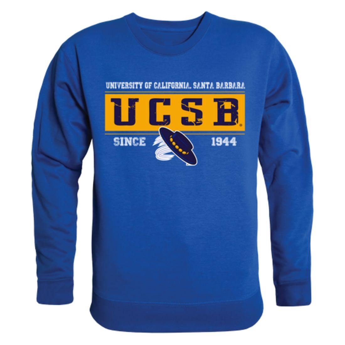 UCSB University of California Santa Barbara Gauchos Established Crewneck Pullover Sweatshirt Sweater Royal-Campus-Wardrobe