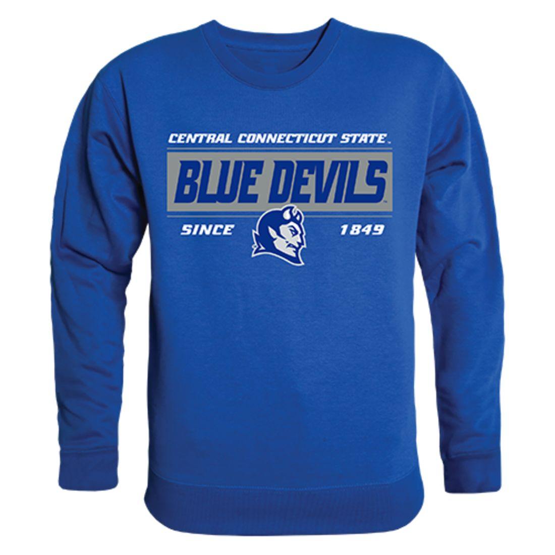 CCSU Central Connecticut State University Blue Devils Established Crewneck Pullover Sweatshirt Sweater Royal-Campus-Wardrobe