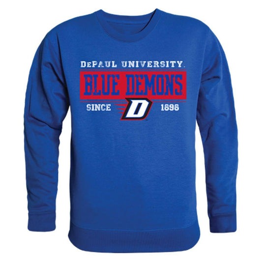 DePaul University Blue Demons Established Crewneck Pullover Sweatshirt Sweater Royal-Campus-Wardrobe