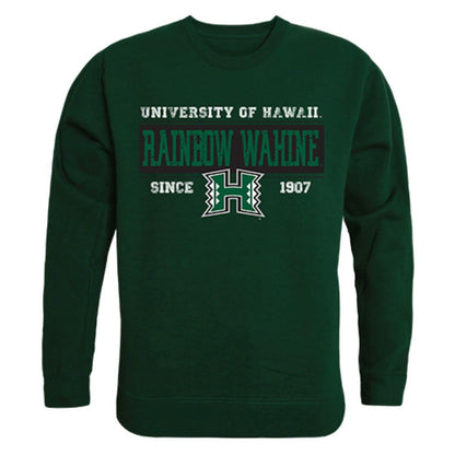 University of Hawaii Rainbow Rainbow Warriors Established Crewneck Pullover Sweatshirt Sweater Forest-Campus-Wardrobe