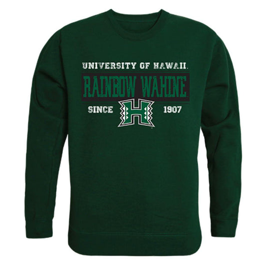 University of Hawaii Rainbow Rainbow Warriors Established Crewneck Pullover Sweatshirt Sweater Forest-Campus-Wardrobe