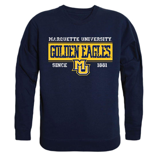 Marquette University Golden Eagles Established Crewneck Pullover Sweatshirt Sweater Navy-Campus-Wardrobe