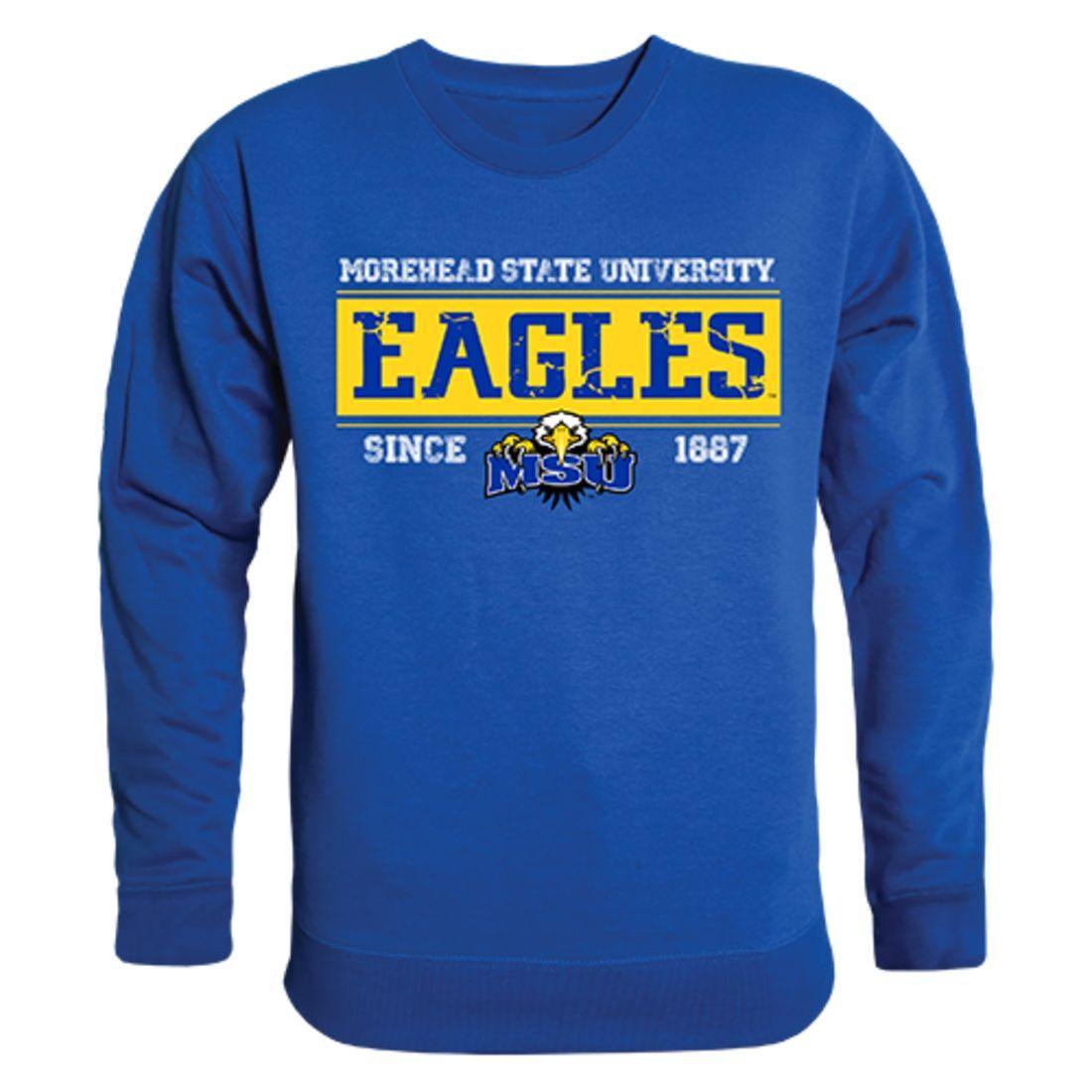 MSU Morehead State University Eagles Established Crewneck Pullover Sweatshirt Sweater Royal-Campus-Wardrobe