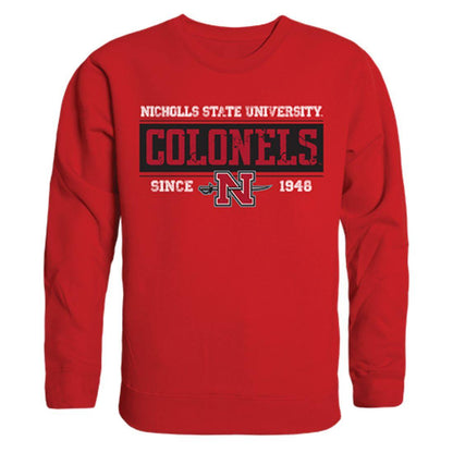 Nicholls State University Colonels Established Crewneck Pullover Sweatshirt Sweater Red-Campus-Wardrobe