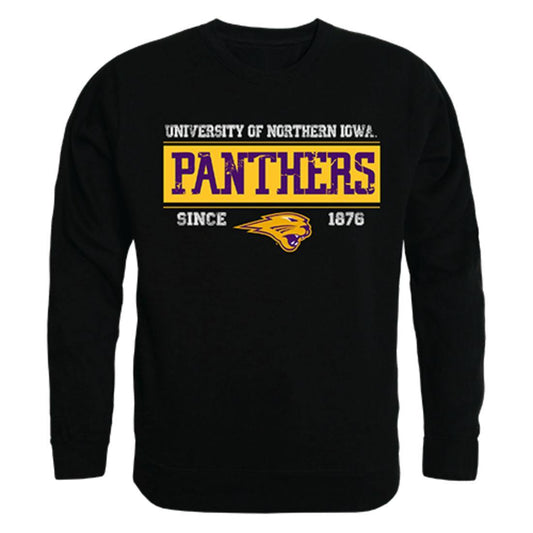 UNI University of Northen Iowa Panthers Established Crewneck Pullover Sweatshirt Sweater Black-Campus-Wardrobe