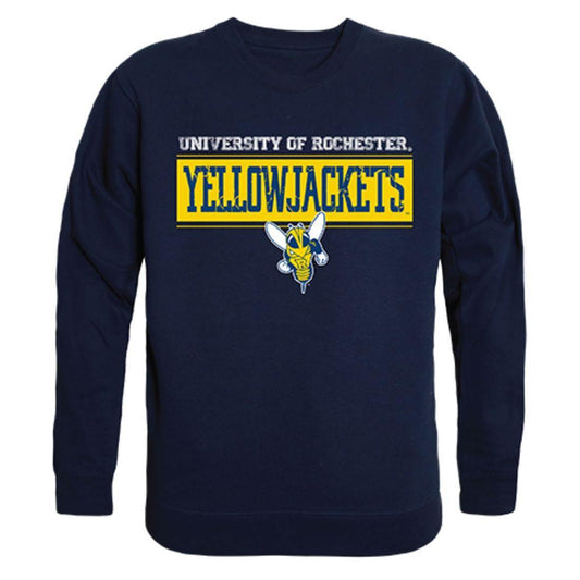 University of Rochester Yellowjackets Established Crewneck Pullover Sweatshirt Sweater Navy-Campus-Wardrobe