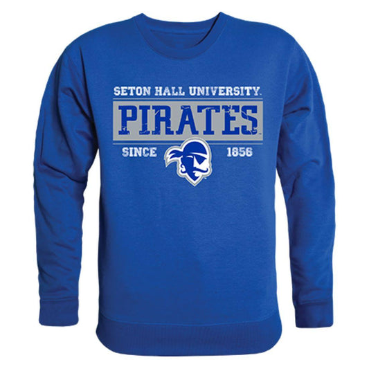 SHU Seton Hall University Pirates Established Crewneck Pullover Sweatshirt Sweater Royal-Campus-Wardrobe