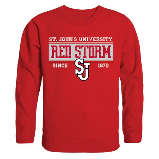 St. John's University RedStorm Established Crewneck Pullover Sweatshirt Sweater Red-Campus-Wardrobe