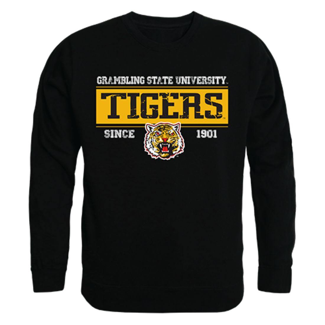 GSU Grambling State University Tigers Established Crewneck Pullover Sweatshirt Sweater Black-Campus-Wardrobe