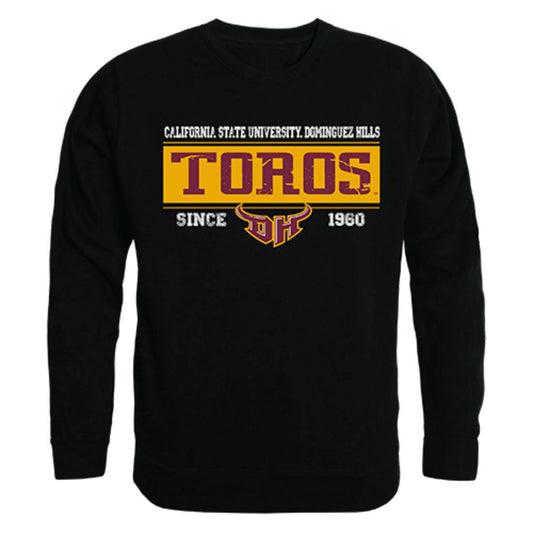 CSUDH California State University Dominguez Hills Toros Established Crewneck Pullover Sweatshirt Sweater Black-Campus-Wardrobe