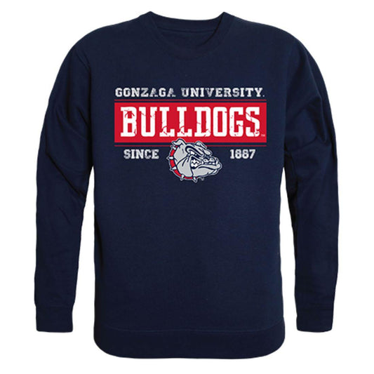 Gonzaga University Bulldogs Established Crewneck Pullover Sweatshirt Sweater Navy-Campus-Wardrobe