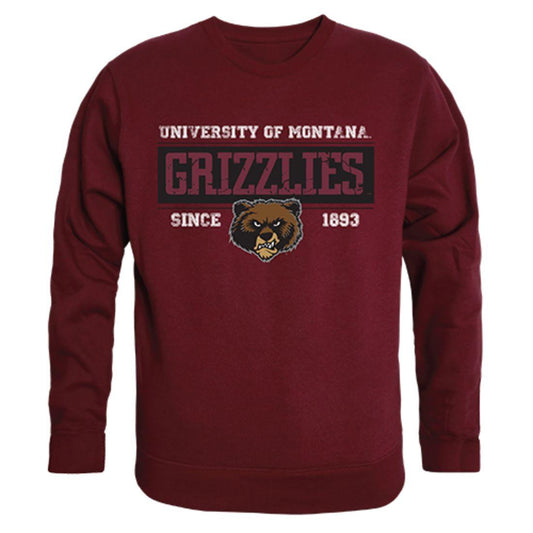 UM University of Montana Grizzlies Established Crewneck Pullover Sweatshirt Sweater Maroon-Campus-Wardrobe