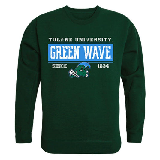 Tulane University Green Waves Established Crewneck Pullover Sweatshirt Sweater Forest-Campus-Wardrobe
