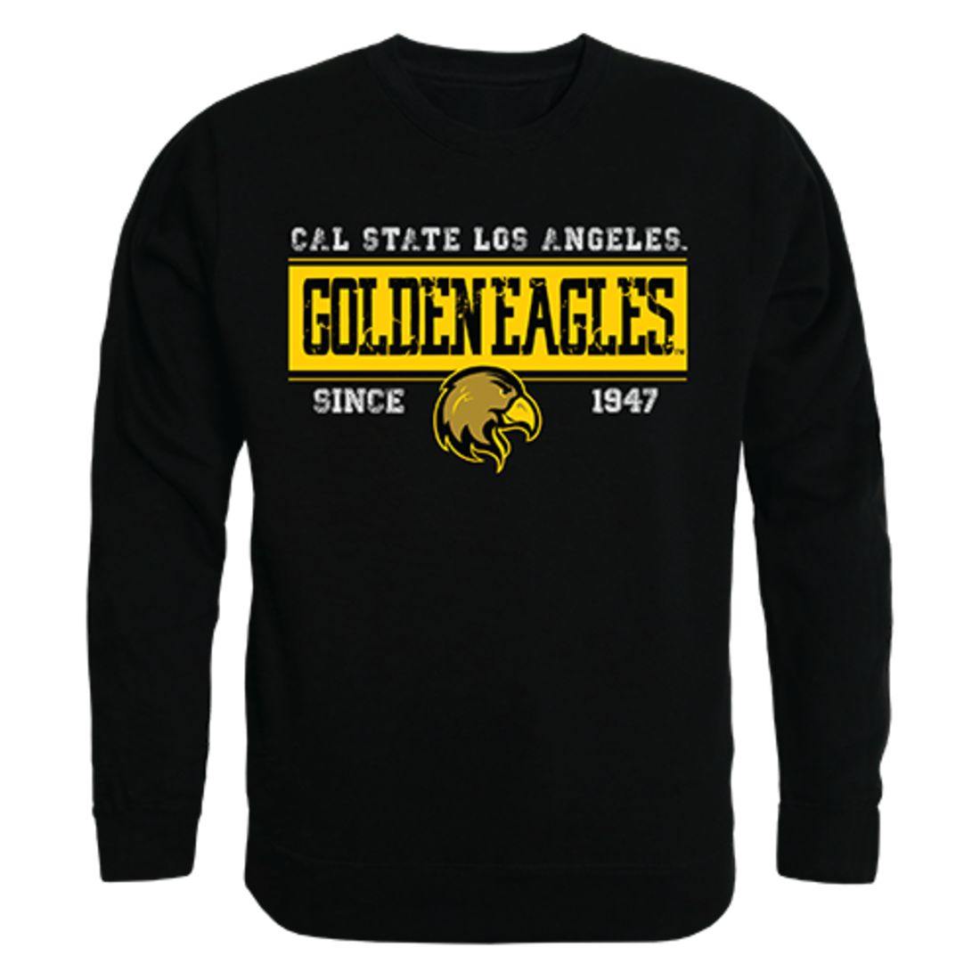 California State University Los Angeles Golden Eagles Established Crewneck Pullover Sweatshirt Sweater Black-Campus-Wardrobe