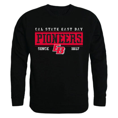 California State University East Bay Pioneers Established Crewneck Pullover Sweatshirt Sweater Black-Campus-Wardrobe