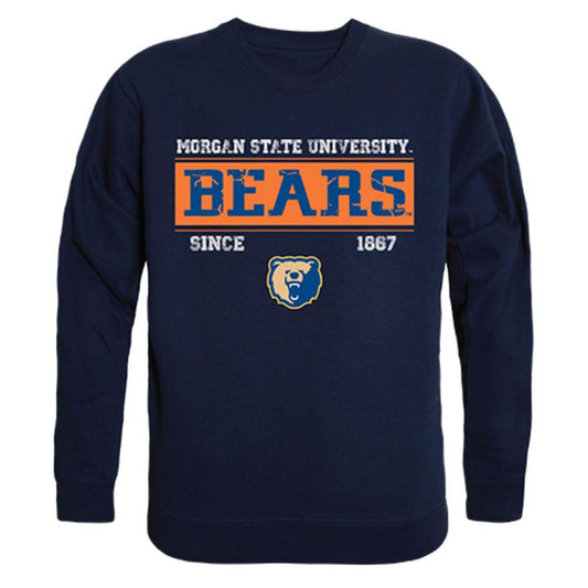 Morgan State University Bears Established Crewneck Pullover Sweatshirt Sweater Navy-Campus-Wardrobe