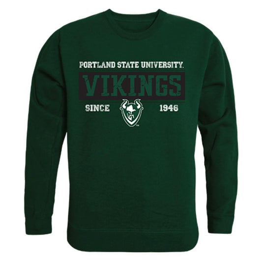 PSU Portland State University Vikings Established Crewneck Pullover Sweatshirt Sweater Forest-Campus-Wardrobe