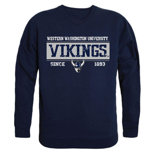WWU Western Washington University Vikings Established Crewneck Pullover Sweatshirt Sweater Navy-Campus-Wardrobe