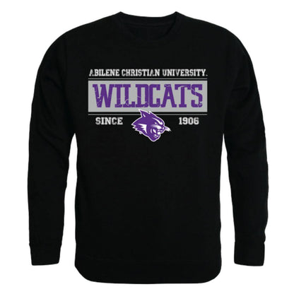 ACU Abilene Christian University Wildcats Established Crewneck Pullover Sweatshirt Sweater Black-Campus-Wardrobe
