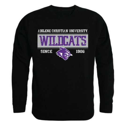 ACU Abilene Christian University Wildcats Established Crewneck Pullover Sweatshirt Sweater Black-Campus-Wardrobe