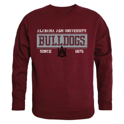 AAMU Alabama A&M University Bulldogs Established Crewneck Pullover Sweatshirt Sweater Maroon-Campus-Wardrobe