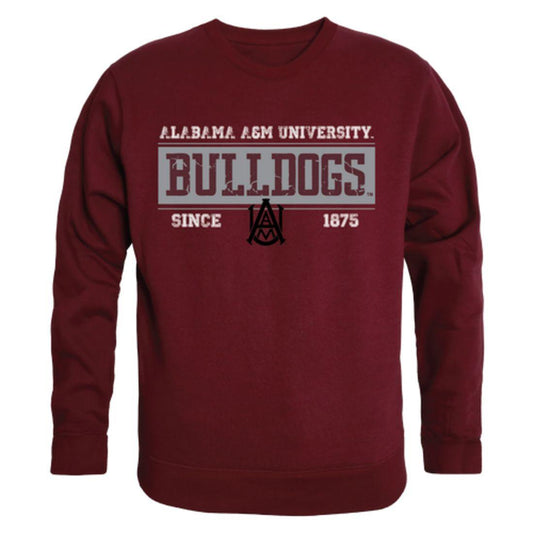AAMU Alabama A&M University Bulldogs Established Crewneck Pullover Sweatshirt Sweater Maroon-Campus-Wardrobe