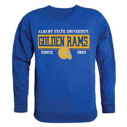 ASU Albany State University Golden Rams Established Crewneck Pullover Sweatshirt Sweater Royal-Campus-Wardrobe