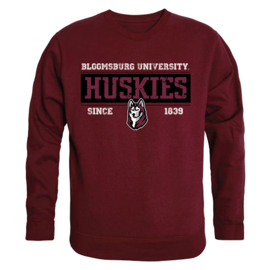 Bloomsburg University Huskies Established Crewneck Pullover Sweatshirt Sweater Maroon-Campus-Wardrobe