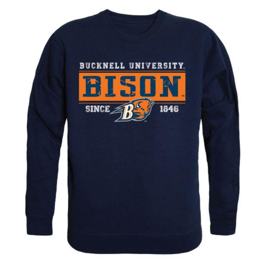 Bucknell University Bison Established Crewneck Pullover Sweatshirt Sweater Navy-Campus-Wardrobe