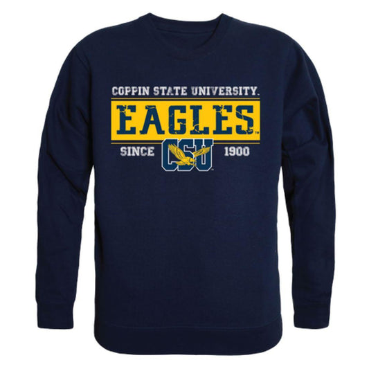 CSU Coppin State University Eagles Established Crewneck Pullover Sweatshirt Sweater Navy-Campus-Wardrobe