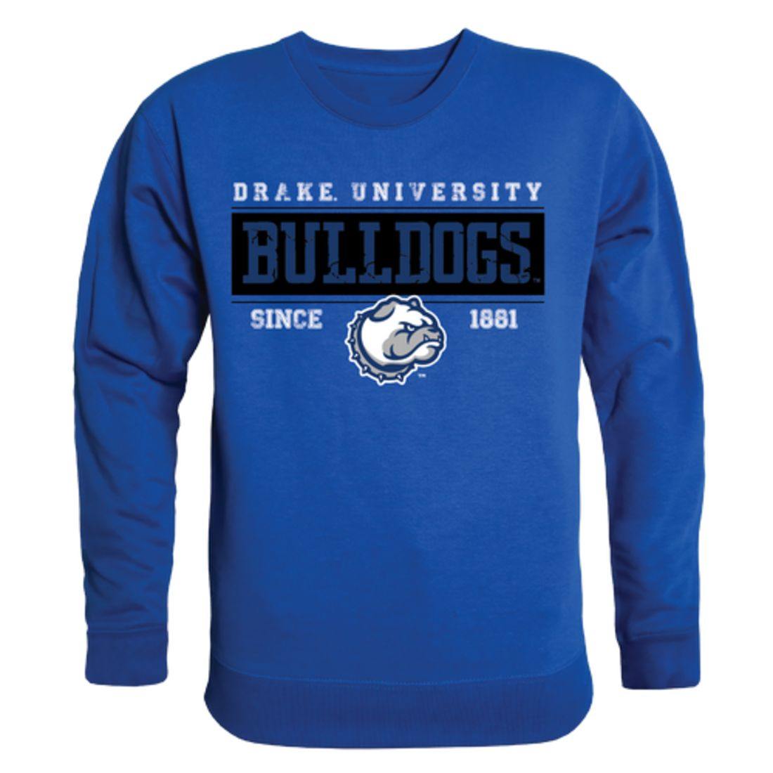 Drake University Bulldogs Established Crewneck Pullover Sweatshirt Sweater Royal-Campus-Wardrobe