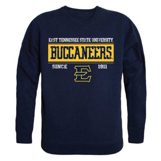 ETSU East Tennessee State University Buccaneers Established Crewneck Pullover Sweatshirt Sweater Navy-Campus-Wardrobe