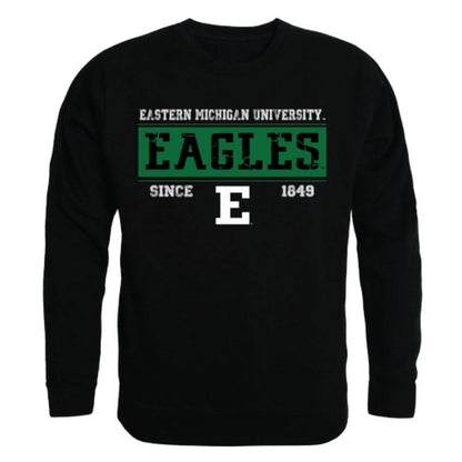 EMU Eastern Michigan University Eagles Established Crewneck Pullover Sweatshirt Sweater Black-Campus-Wardrobe
